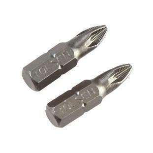 Tolsen Screwdriver Bits Set 2pk S2 Anti-Slip PZ2 x 25mm