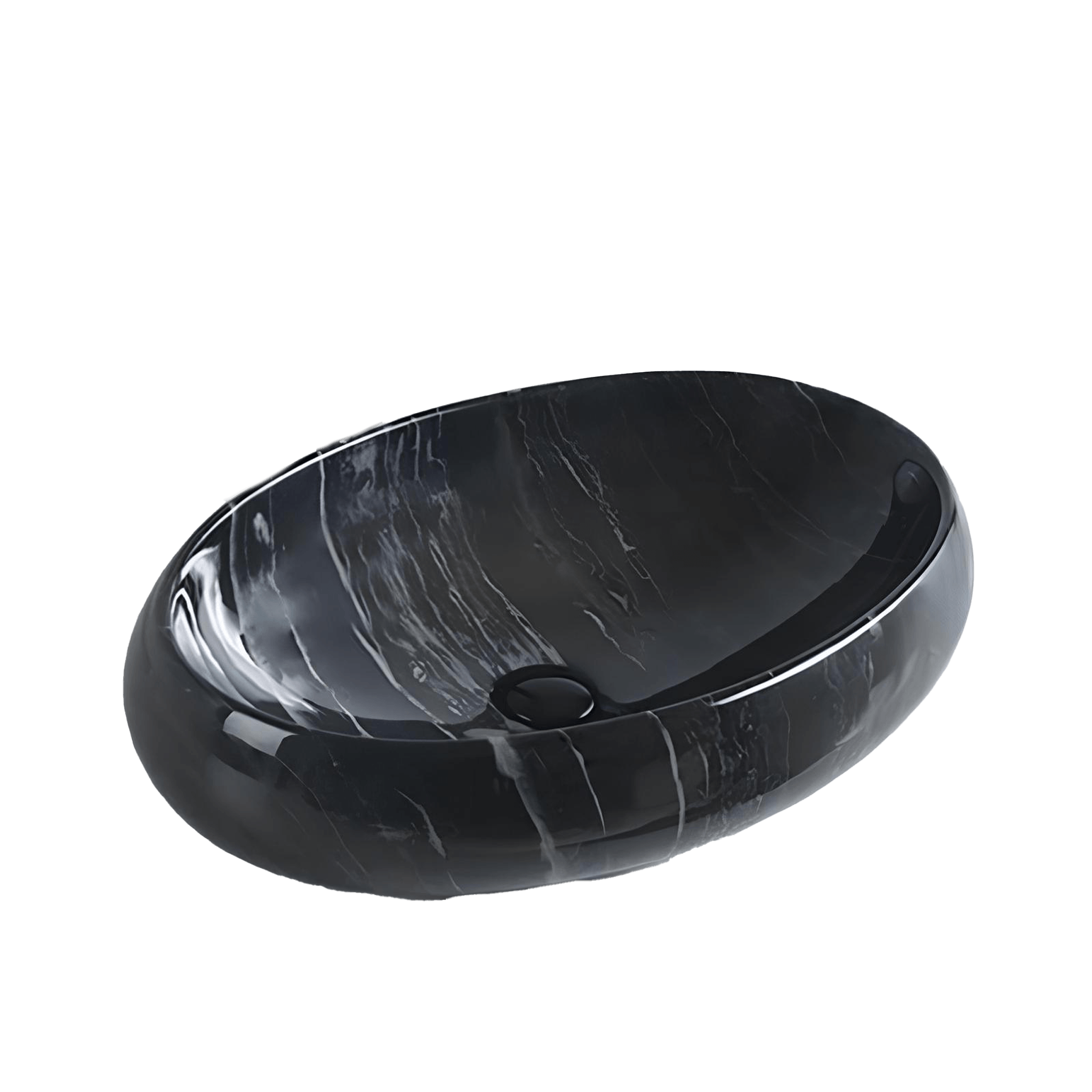 Inox Marb Basin Oval 600 Black