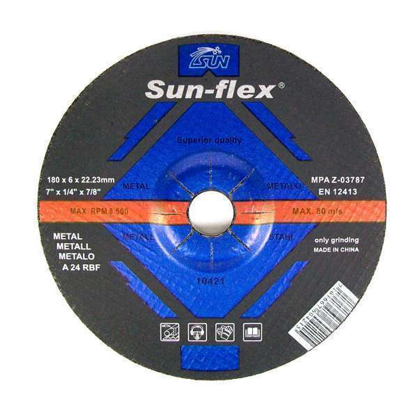 Sunflex Metal Grinding Disc 180 x 6.0 x 22mm