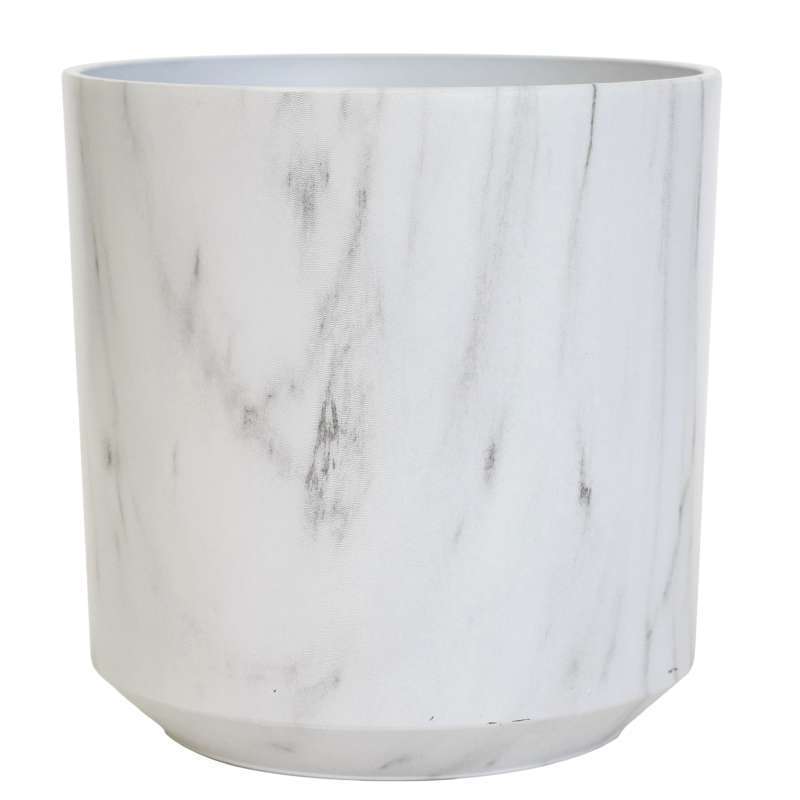 Bellan Cylinder Planter Marbled White Indoor 35 x 35 x 35cm