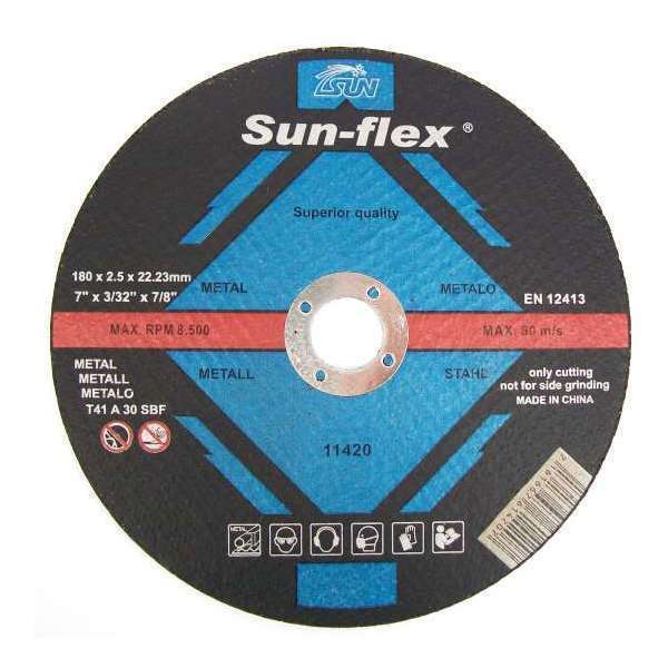 Sunflex Metal Cutting Disc 180 x 1.6 x 22.3mm