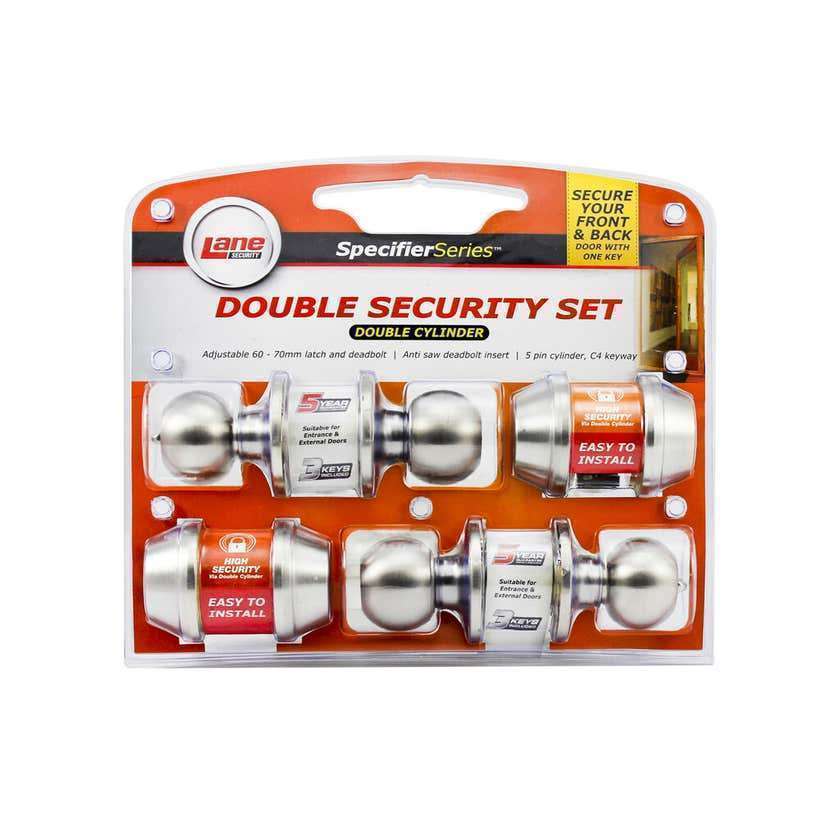 Lane Bala Double Security Set D/Cylinder SSS (Entrance & Deadbolt)