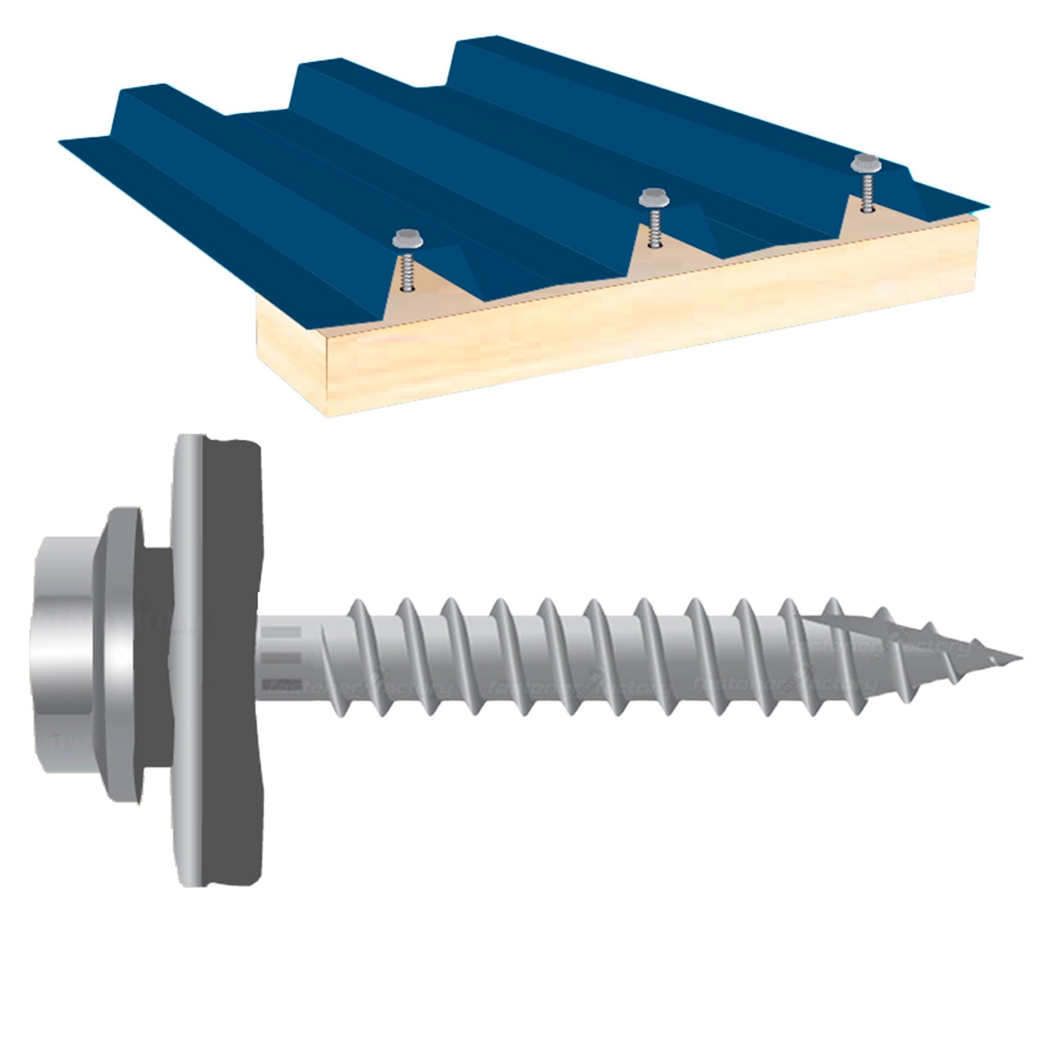 Iccons 674X Roofing Screw Cyclonic T17 14 x 65mm **