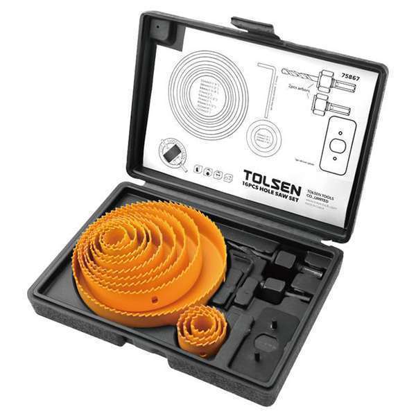 Tolsen Hole Saw Set 16pc