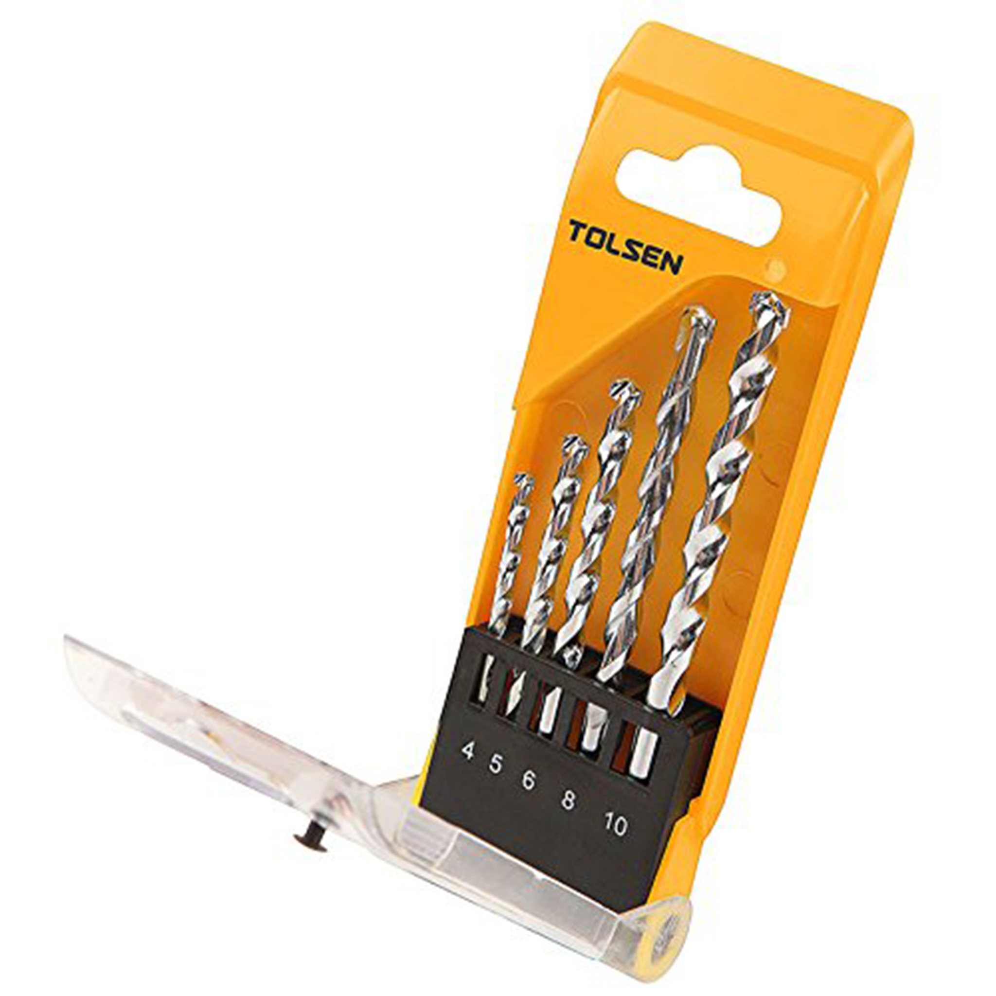 Tolsen Masonary Drill Bit Set 5pc (4 5 6 8 10)