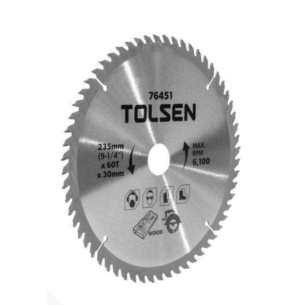 Tolsen Circular Saw Blade Wood Cutting TCT 235mm x 60T Bore 16/20/25.4