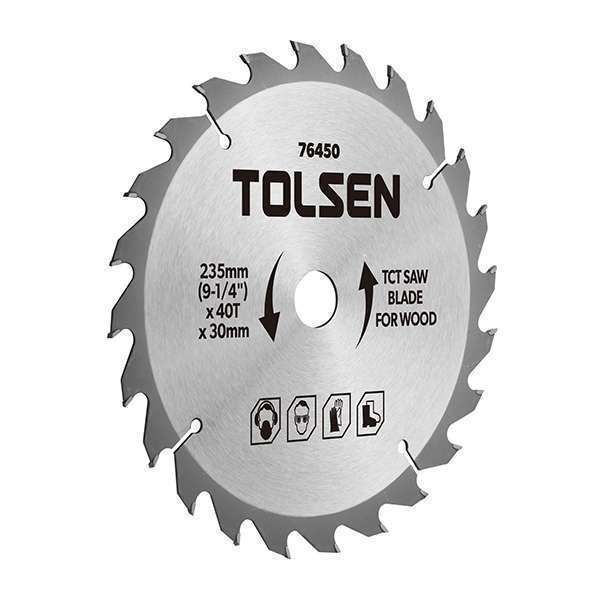 Tolsen Circular Saw Blade Wood Cutting TCT 235mm x 40T Bore 16/20/25.4
