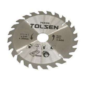 Tolsen Circular Saw Blade Wood Cutting TCT 185mm x 24T Bore 16/20/25.4