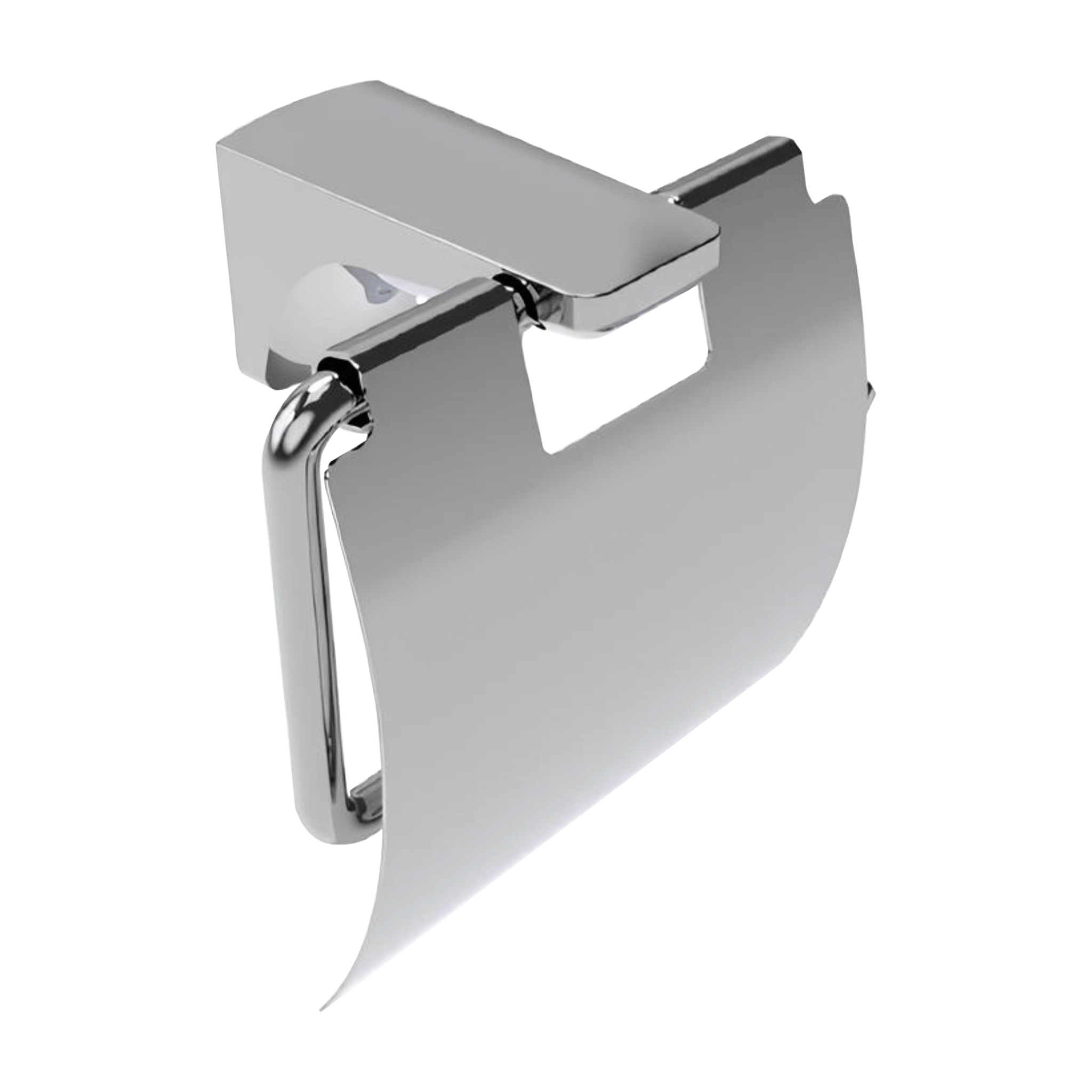 Venus II Toilet Paper Holder with Cover Gun Metal 133 x 118mm