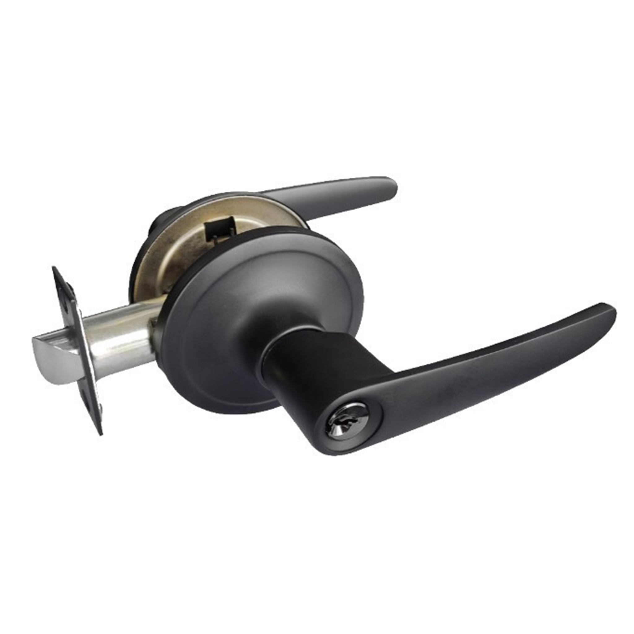 King Vic Tubular Lever Entrance Lock Matte Black