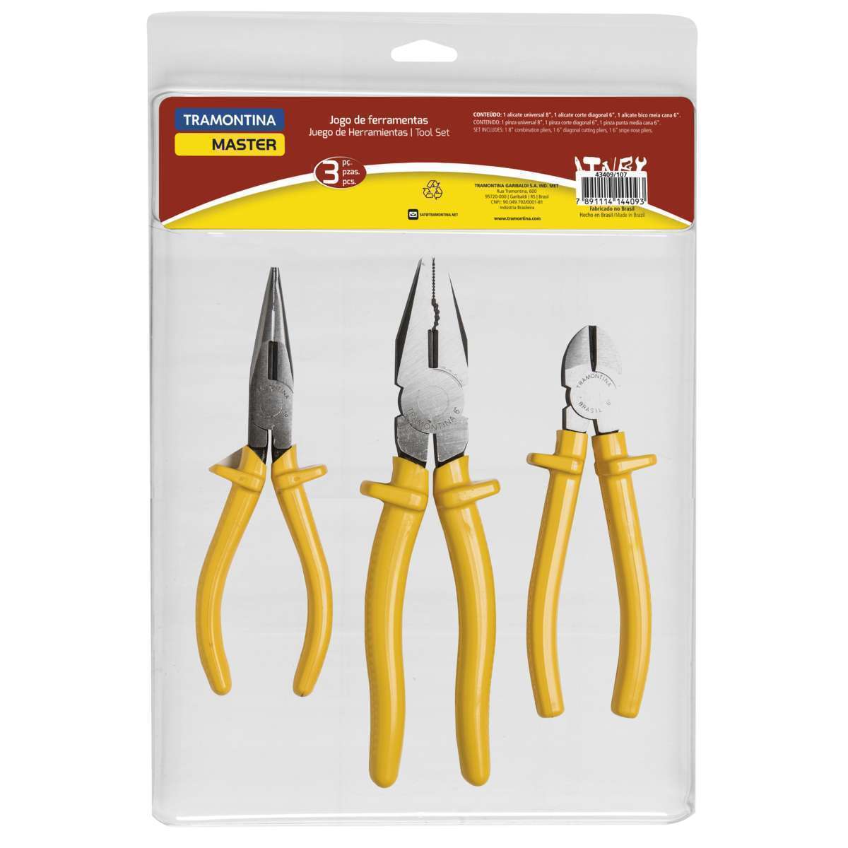 Tramontina Master Pliers Set 3pc