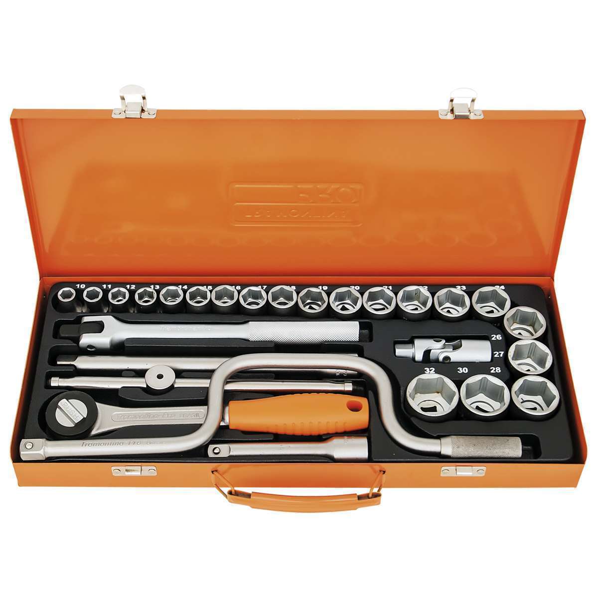 Tramontina Pro Socket Set 1/2" DR x 27pc (6 Point Socket) 10-32mm