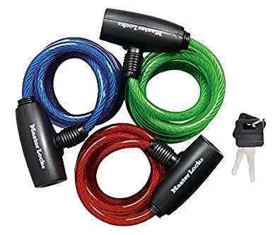 Master Locking Cables 1.8m x 8mm Assorted Colours