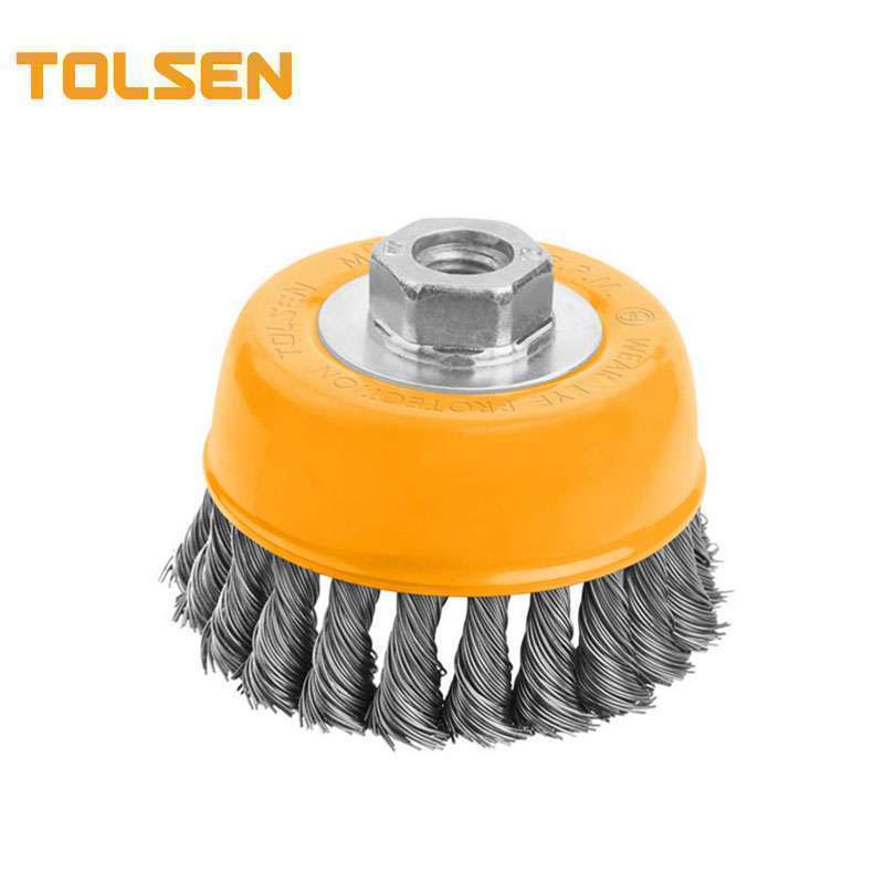 Tolsen Cup Wire Brush Twisted 75mm x M10