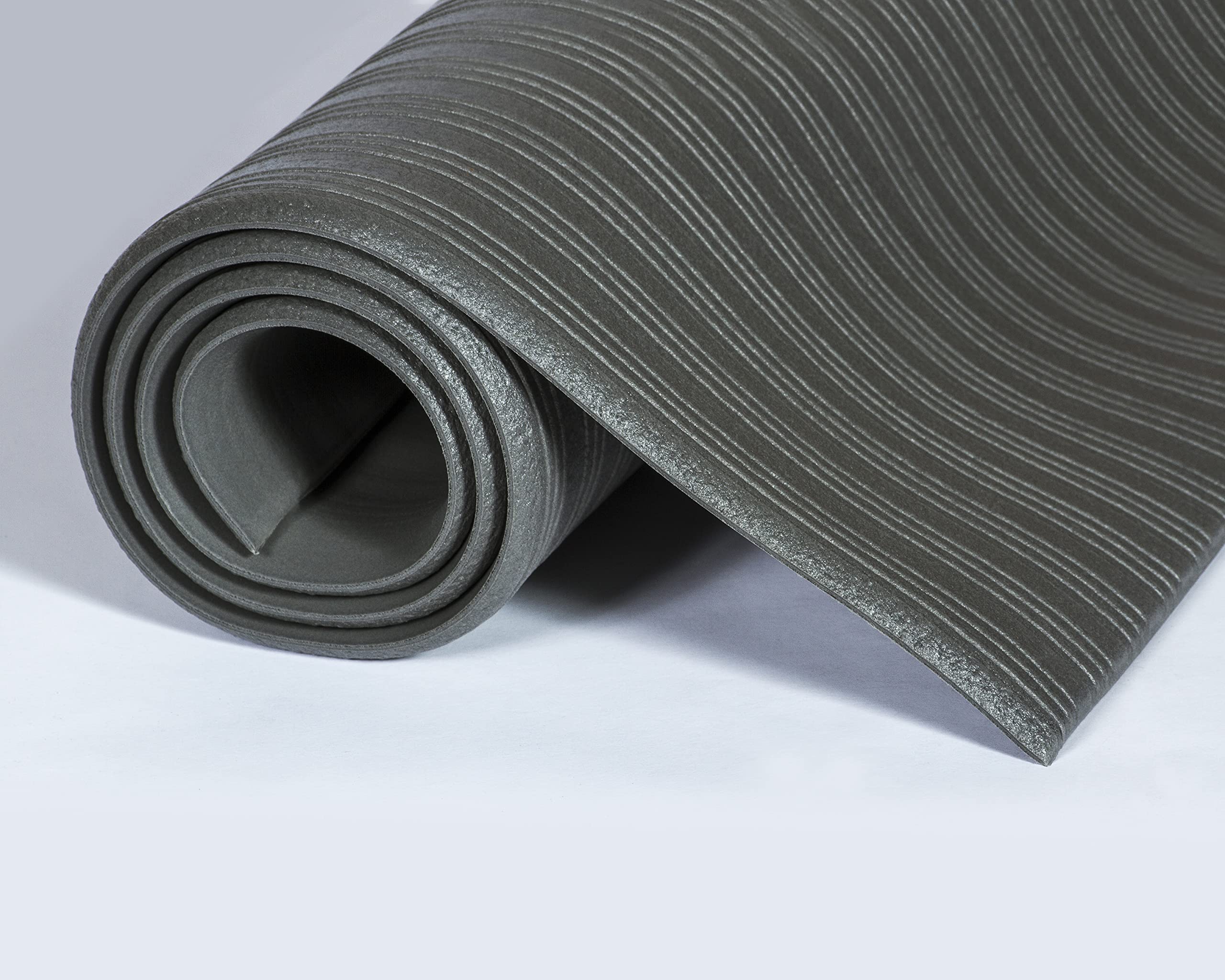 Ribbed Poly Mat 120cm Wide (per Meter) Grey