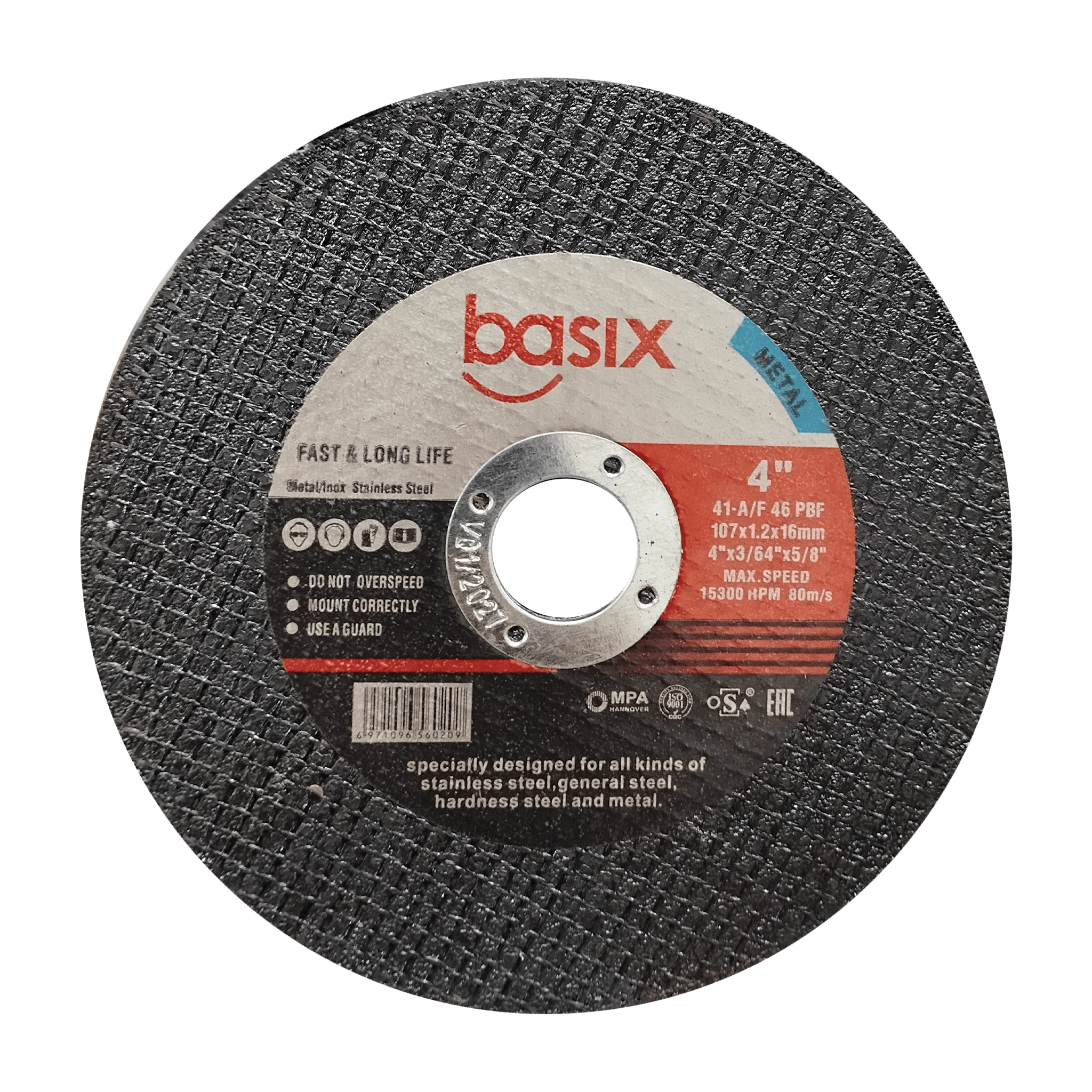 Basix Metal Cutting Disc 107 x 1.2 x 16mm