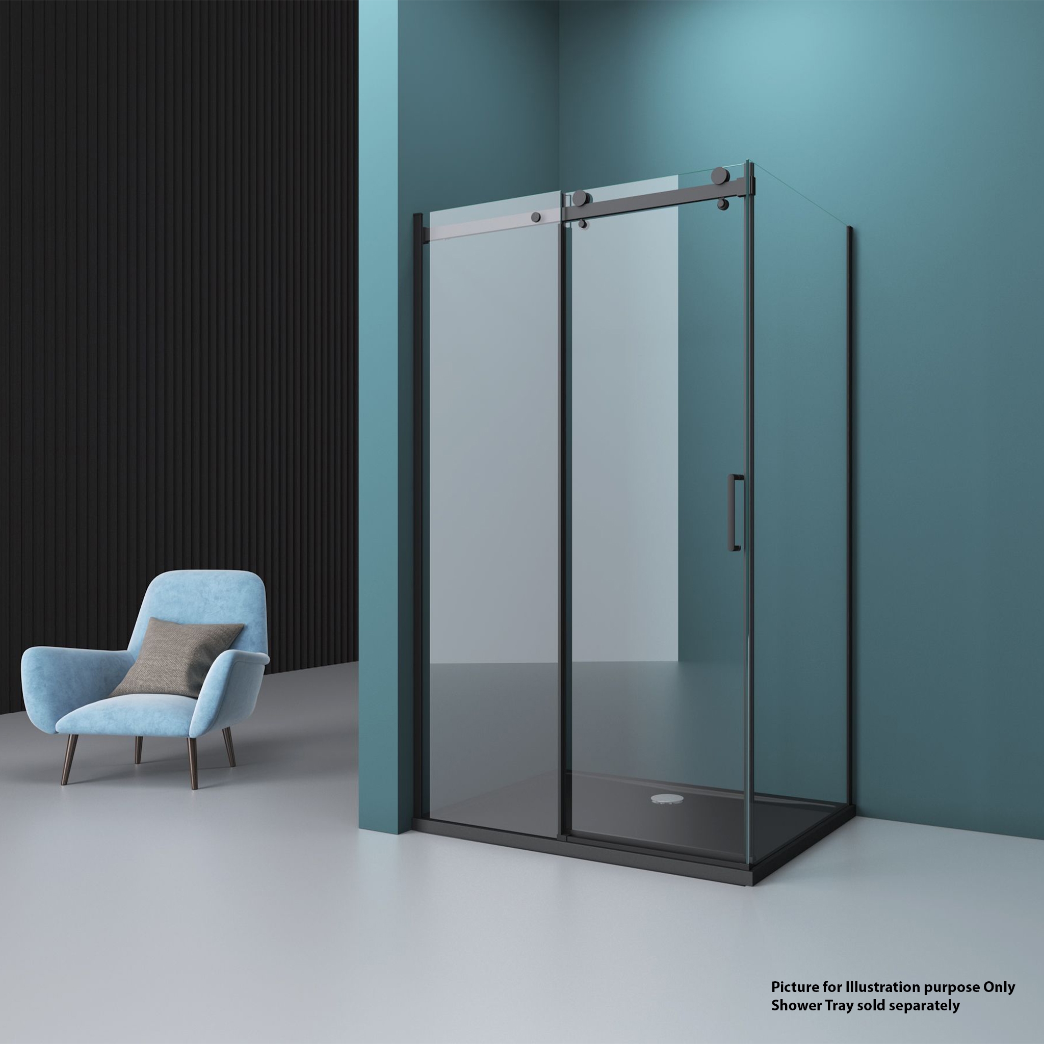 Inox Silence (2) Rectangular Shower Cubicle 1400 x 800 x 1950mm