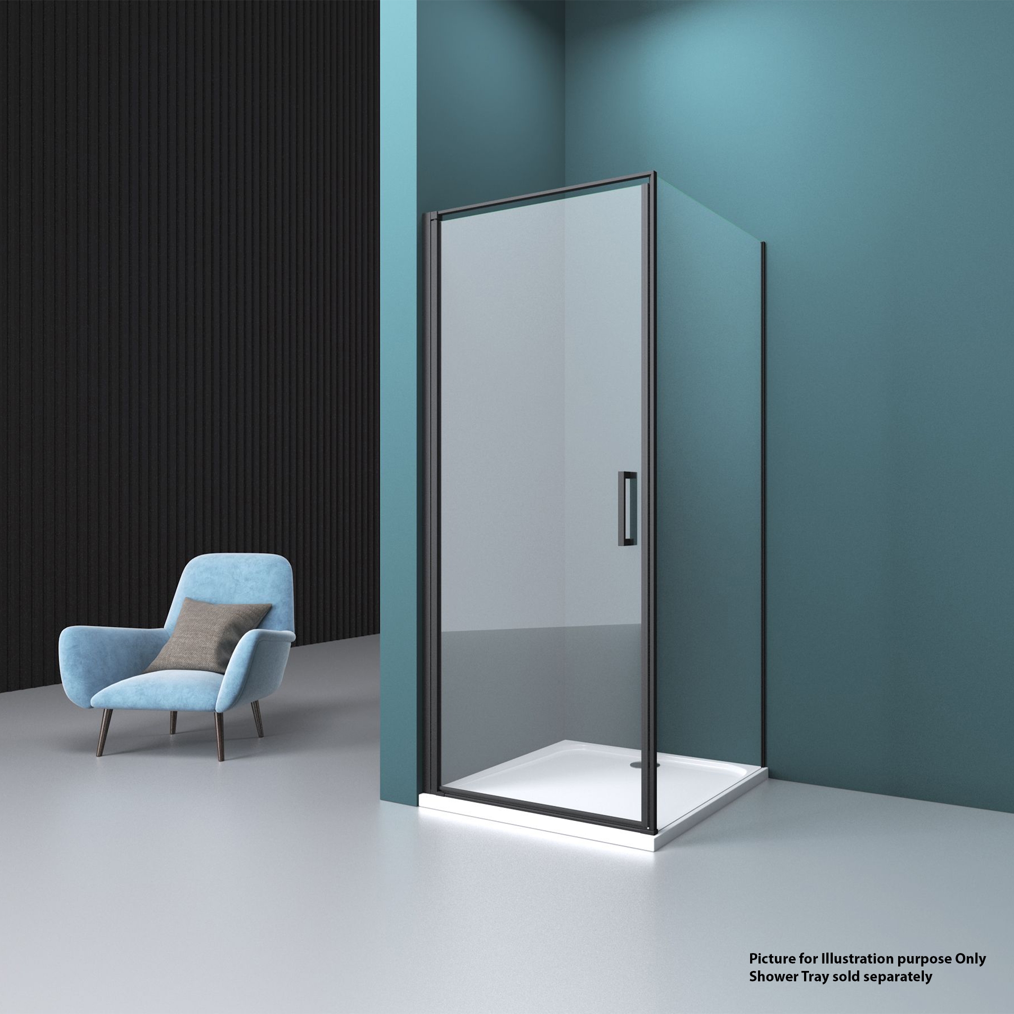 Inox Easy (1) Rectangular Shower Cubicle 1000 x 1000 x 1950mm