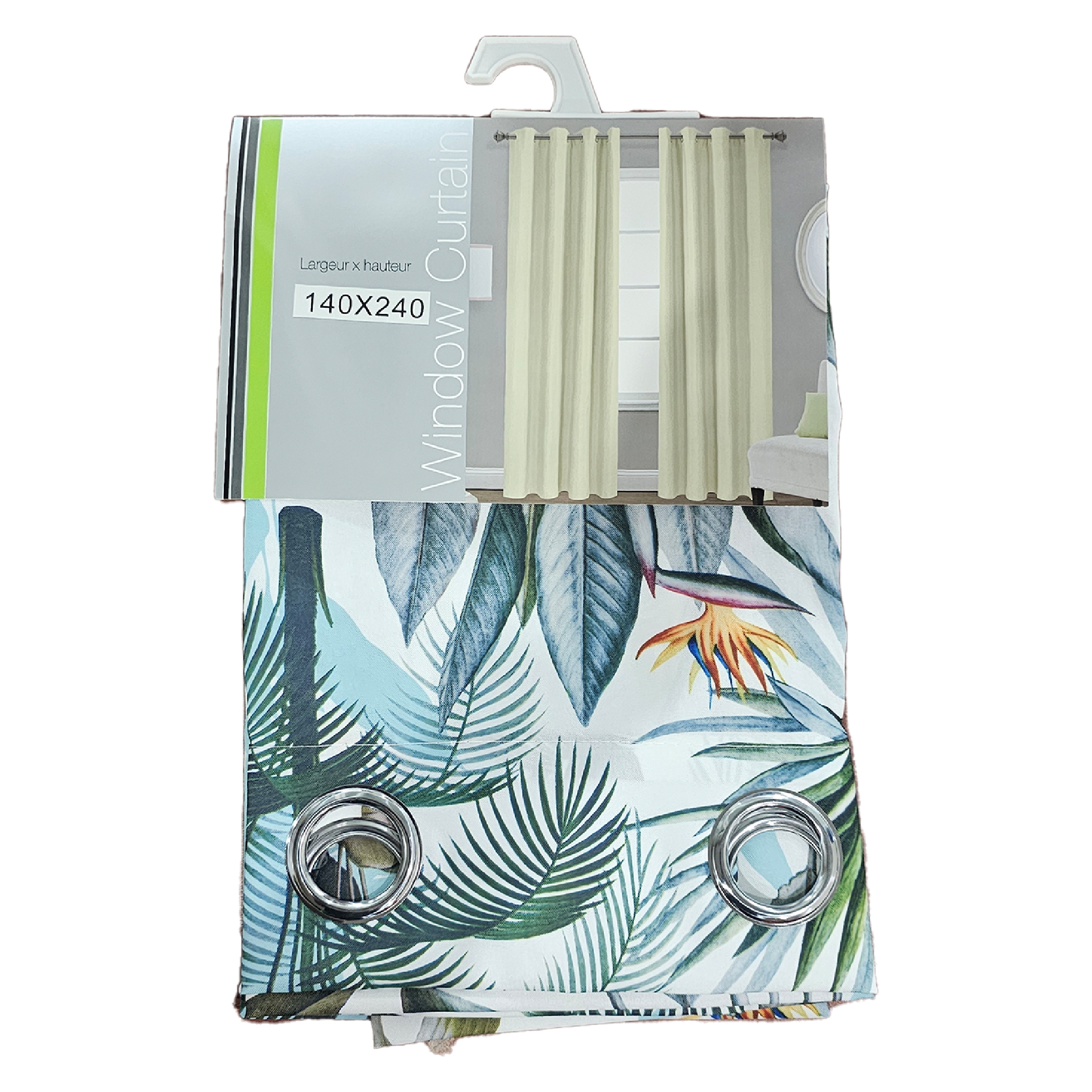 Ready Made Printed Curtain 140 x 240cm