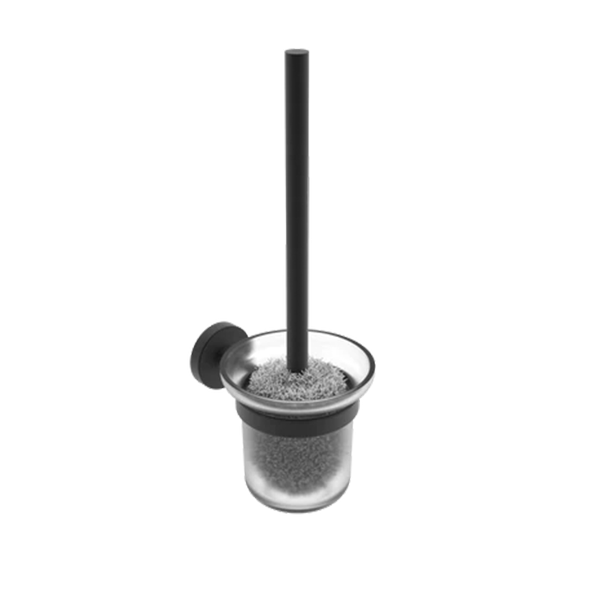 Neptune II Toilet Brush with Holder Matt Black 346mm