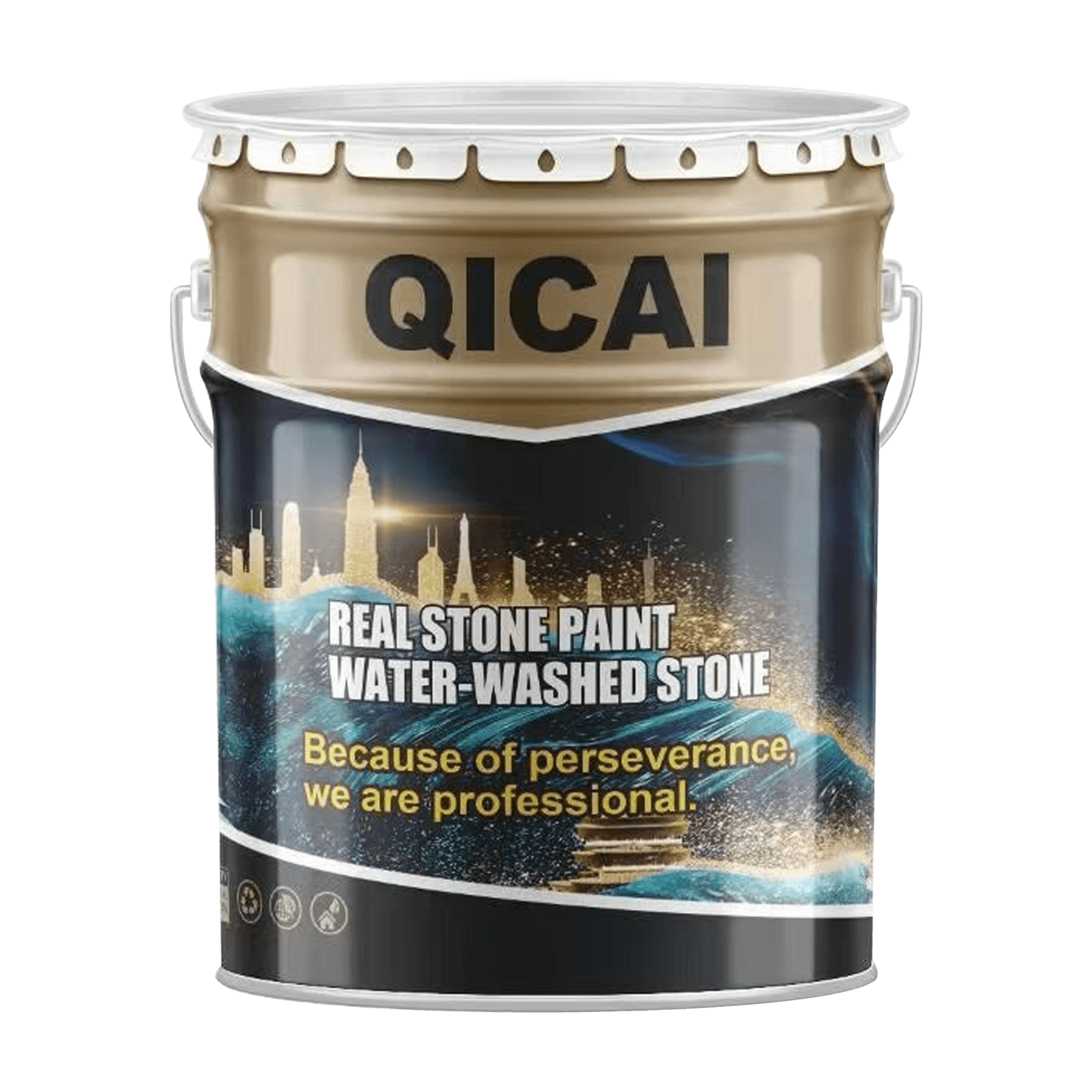 Resin Washed Stone Dark Black 20kg