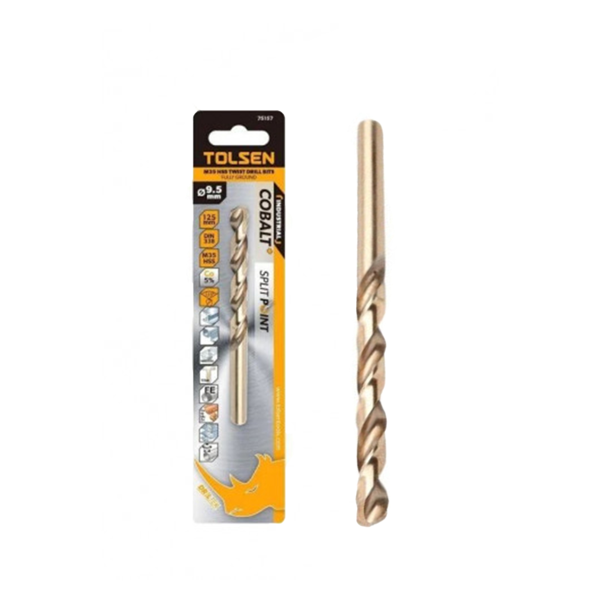 Tolsen Cobalt Twist Drill Bit 8.0mm 1pc