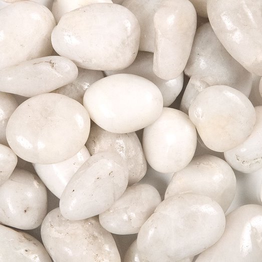 Natural Pebbles White Polished 10kg