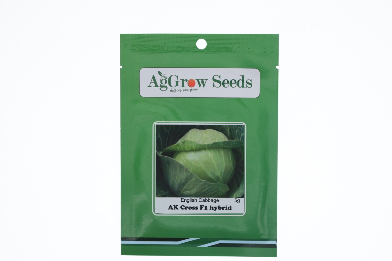 AgGrow English Cabbage (Gobi) Seeds Ak Cross F1 Hybrid 5g