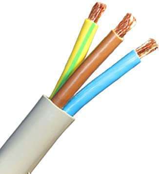 Cable 2 Core + Earth 0.75mm Grey Flex (100m Coil) **