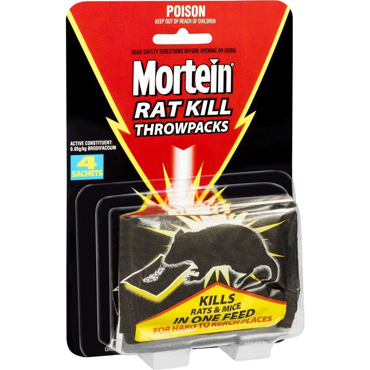 Mortein Rat Killer Dual Action 60g 4pc