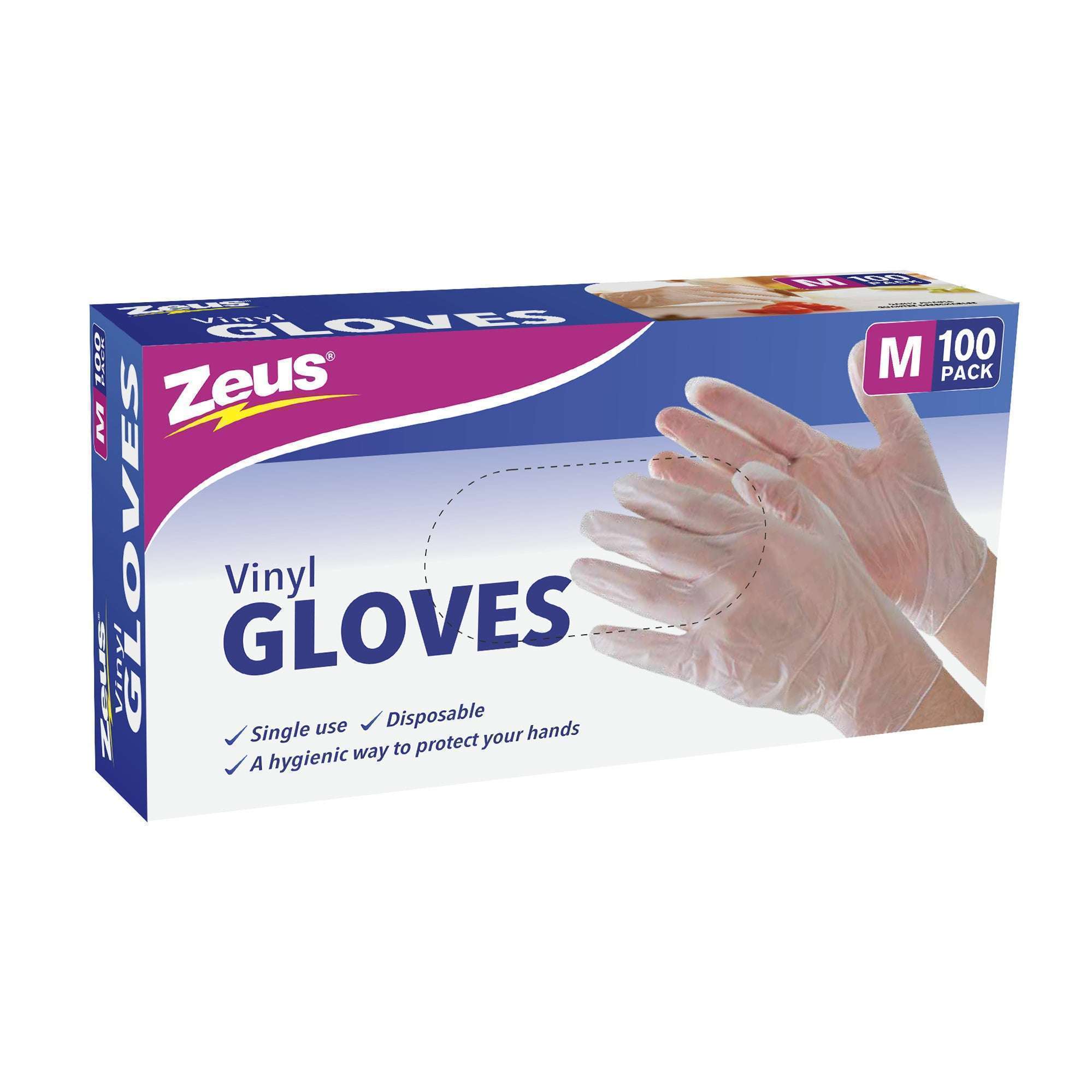 UBL Gloves Disposable 100pk (M)