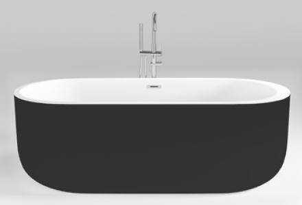 Decobay Bari Acrylic Free Standing Bath Tub Black 1700 x 800 x 580mm
