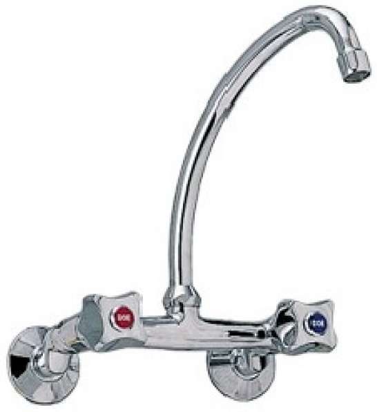 Doe Arrowline Sink Mixer Wall Mounted