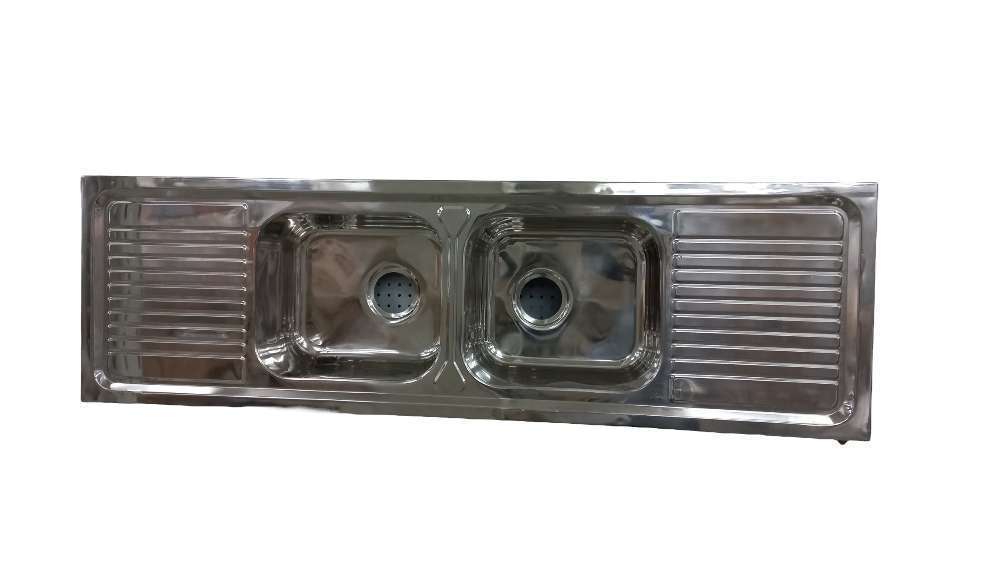 Evia Kitchen Sink Double Bowl 1524 x 457 x 160mm