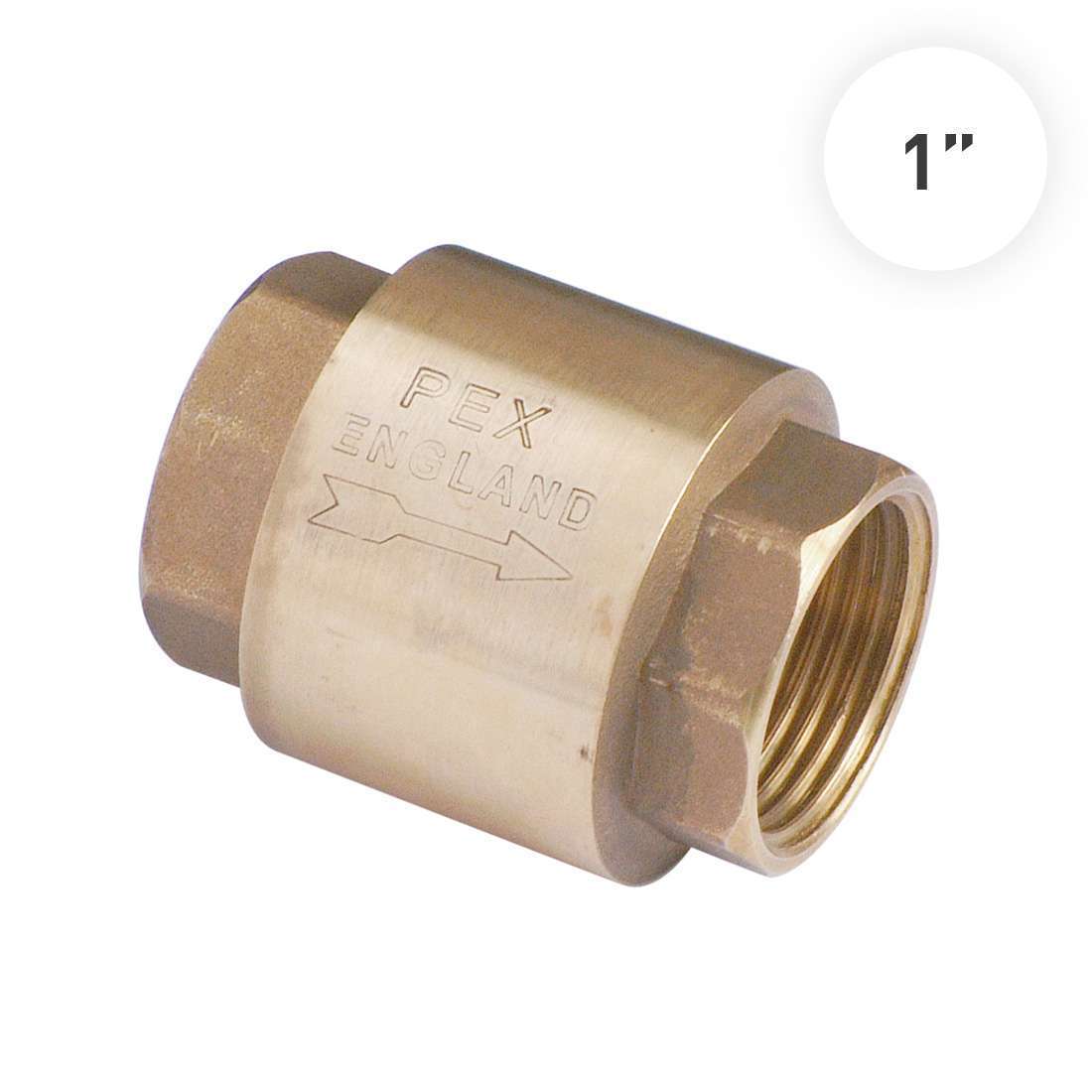 Pex Check Valve 1" Brass