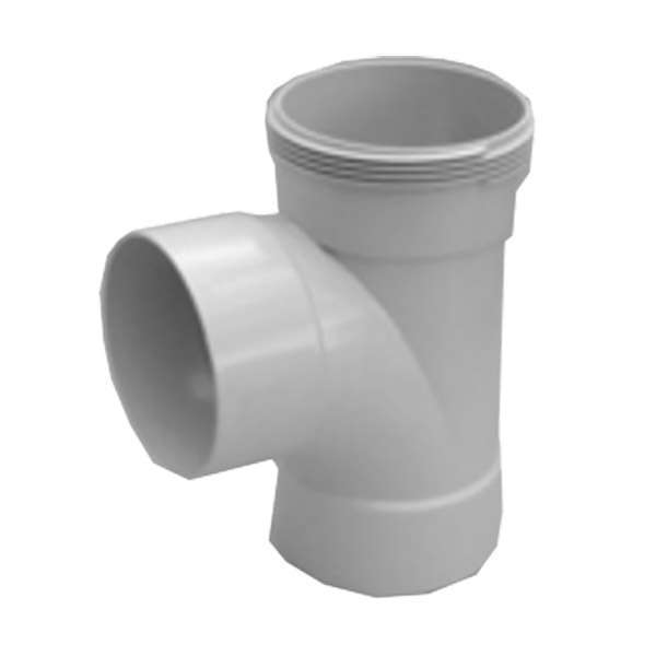 PVC Waste Plain T Junction 80mm x 90D