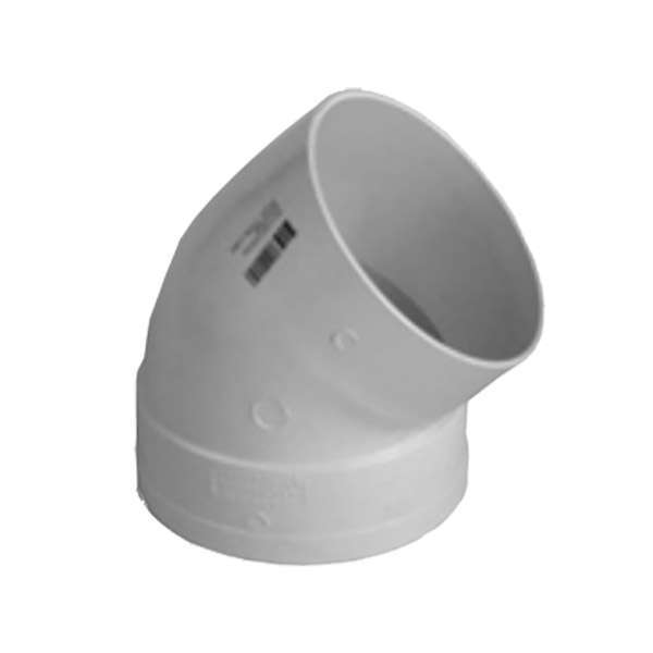 PVC Waste Plain Bend 40mm x 45D