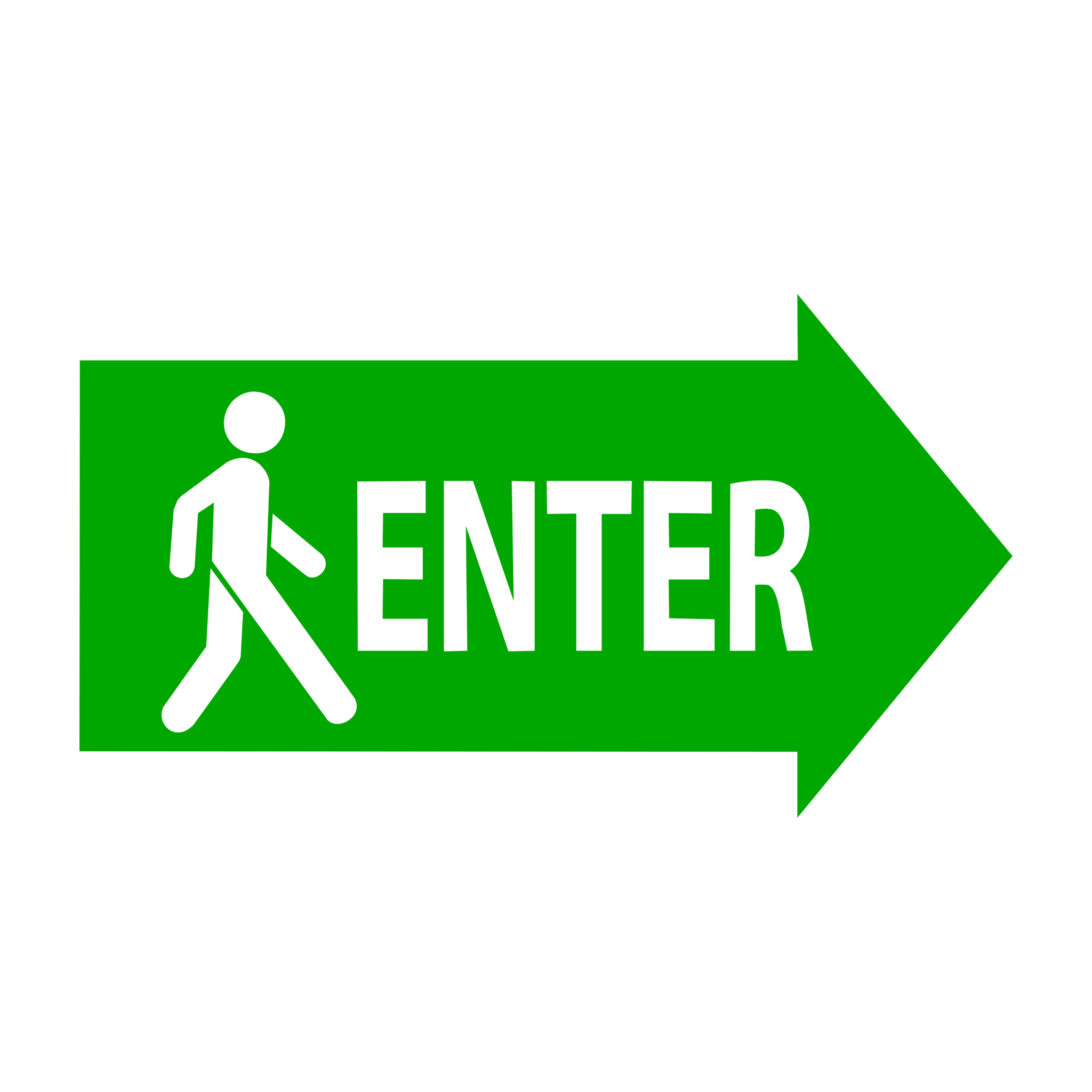 Wotect PVC Safety Sign Adhesive "Enter" 300 x 200mm