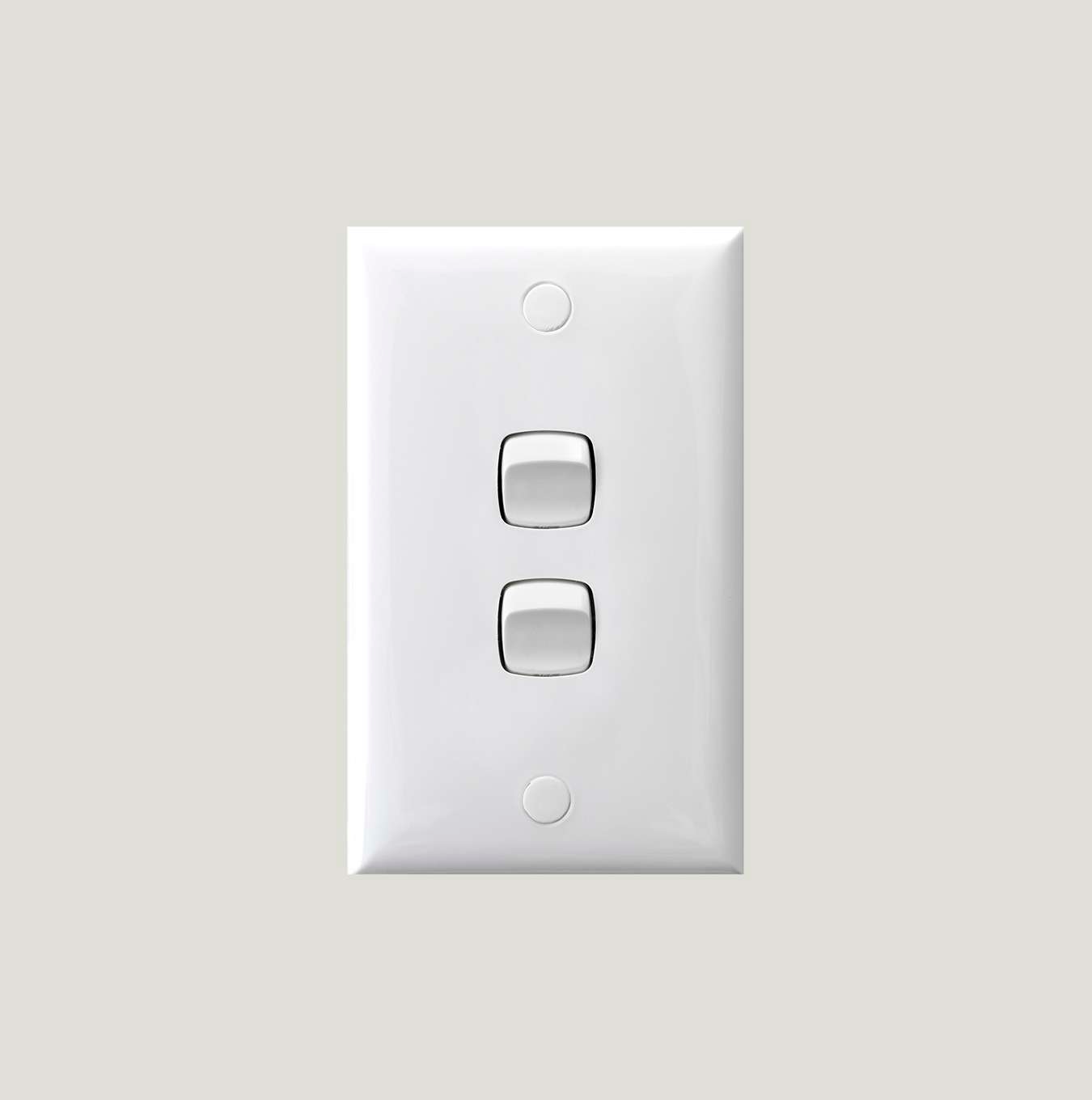 HPM 2 Gang Switch 10A White **