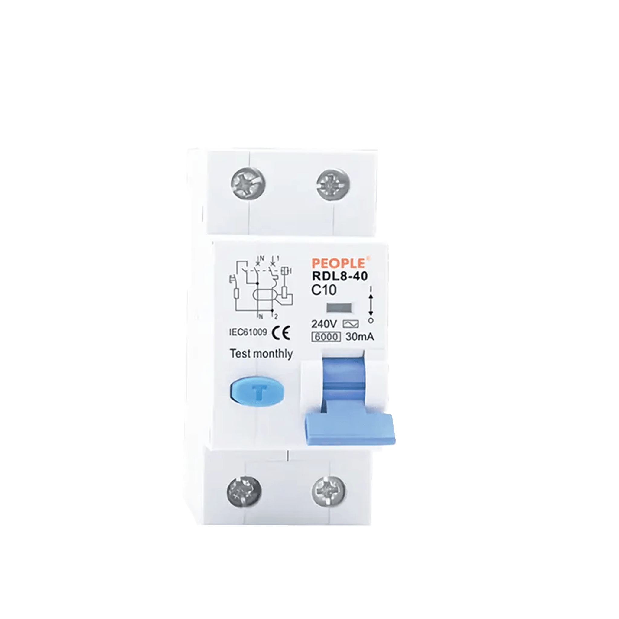 People 20A 2 Pole RCBO with Cover