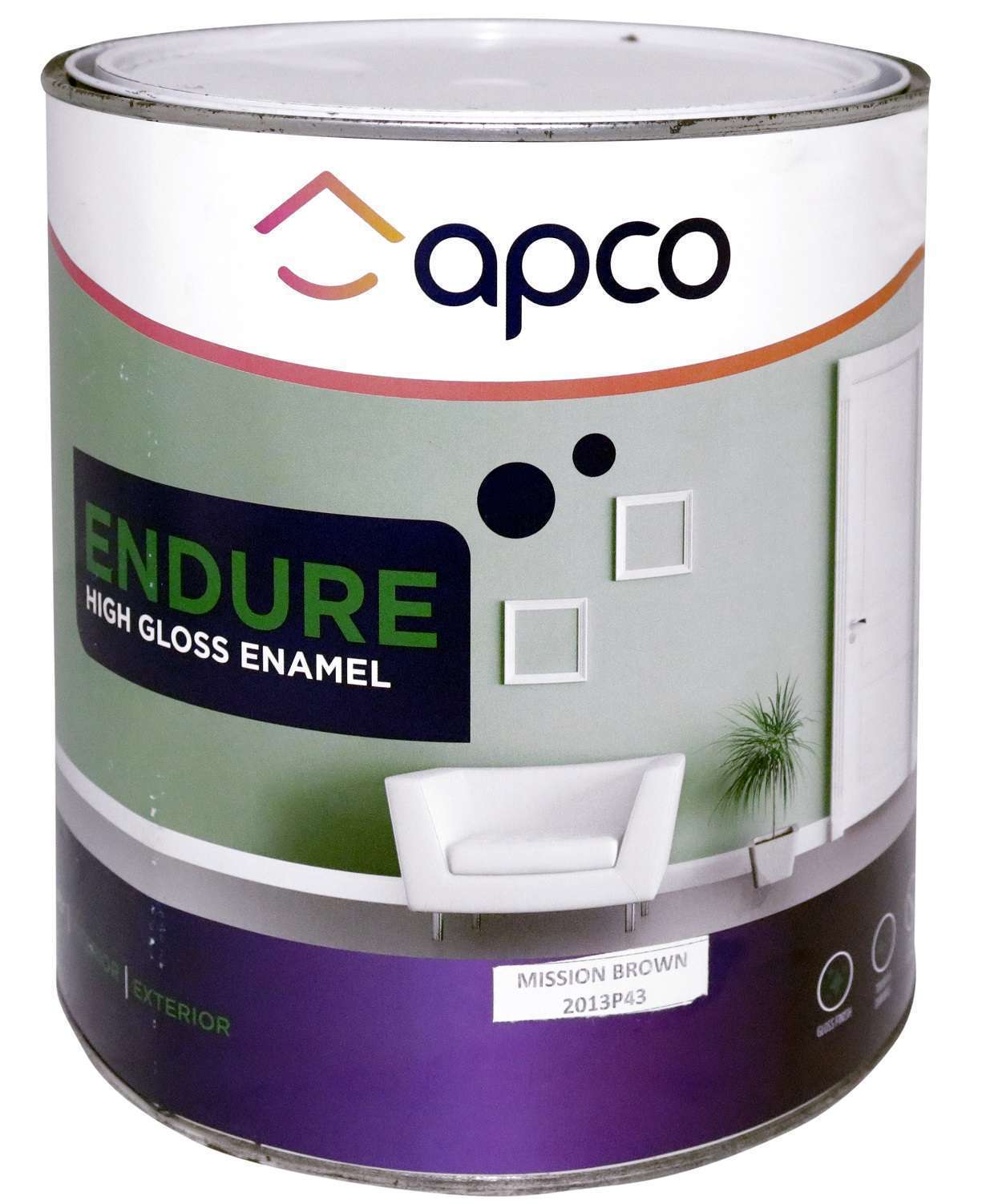 Apco Endure Gloss Enamel Mission Brown 4L