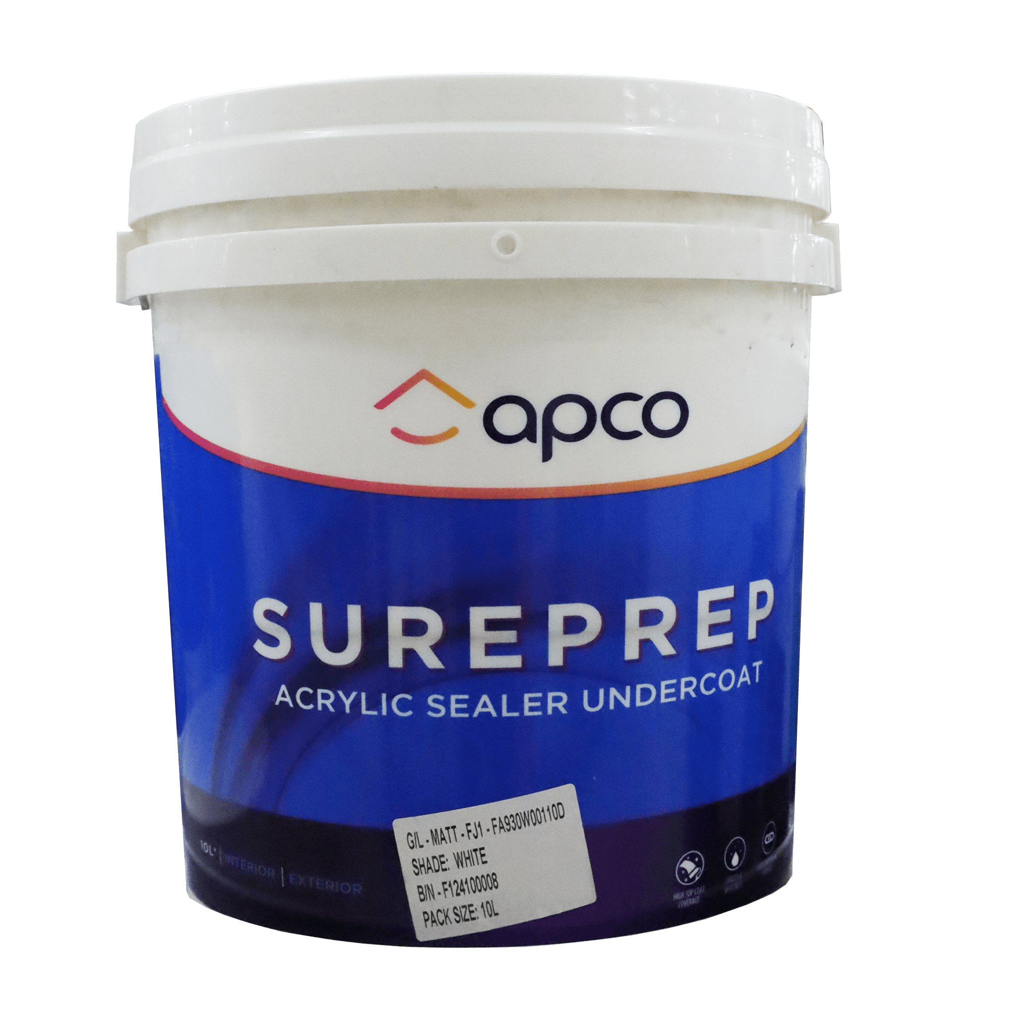 Apco Sureprep Undercoat Acrylic White 10L