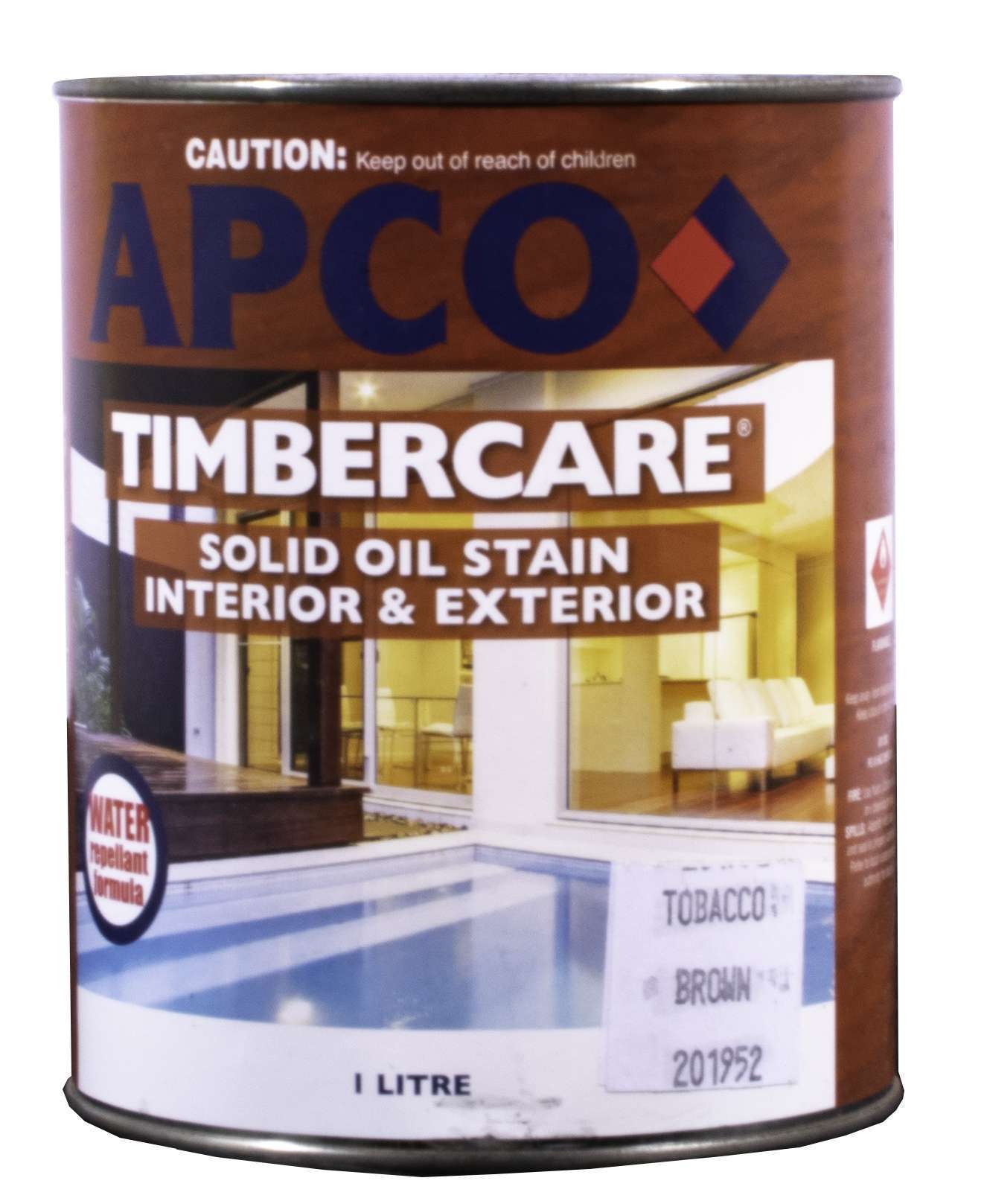 Apco Timbercare Solid Oil Stain Tobacco Brown 1L