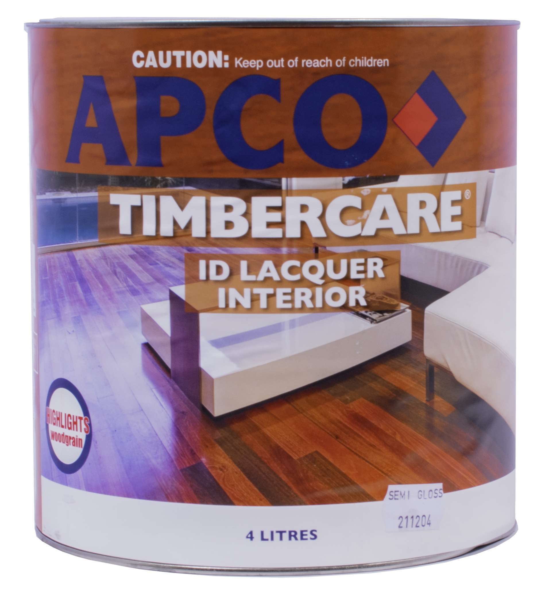Apco Timbercare Instant Dry Lacquer Clear Semi-Gloss 4L