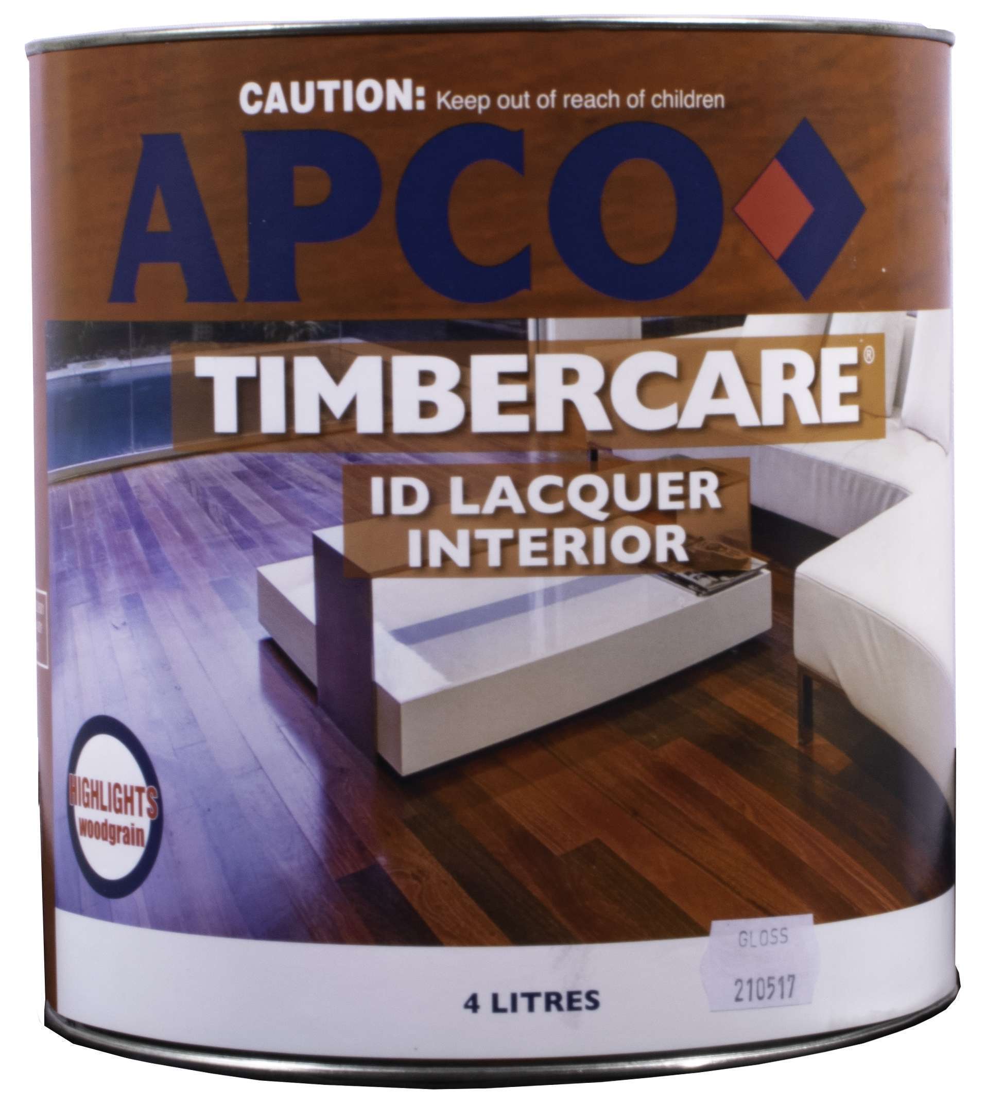 Apco Timbercare Instant Dry Laquer Interior Clear Gloss 4L