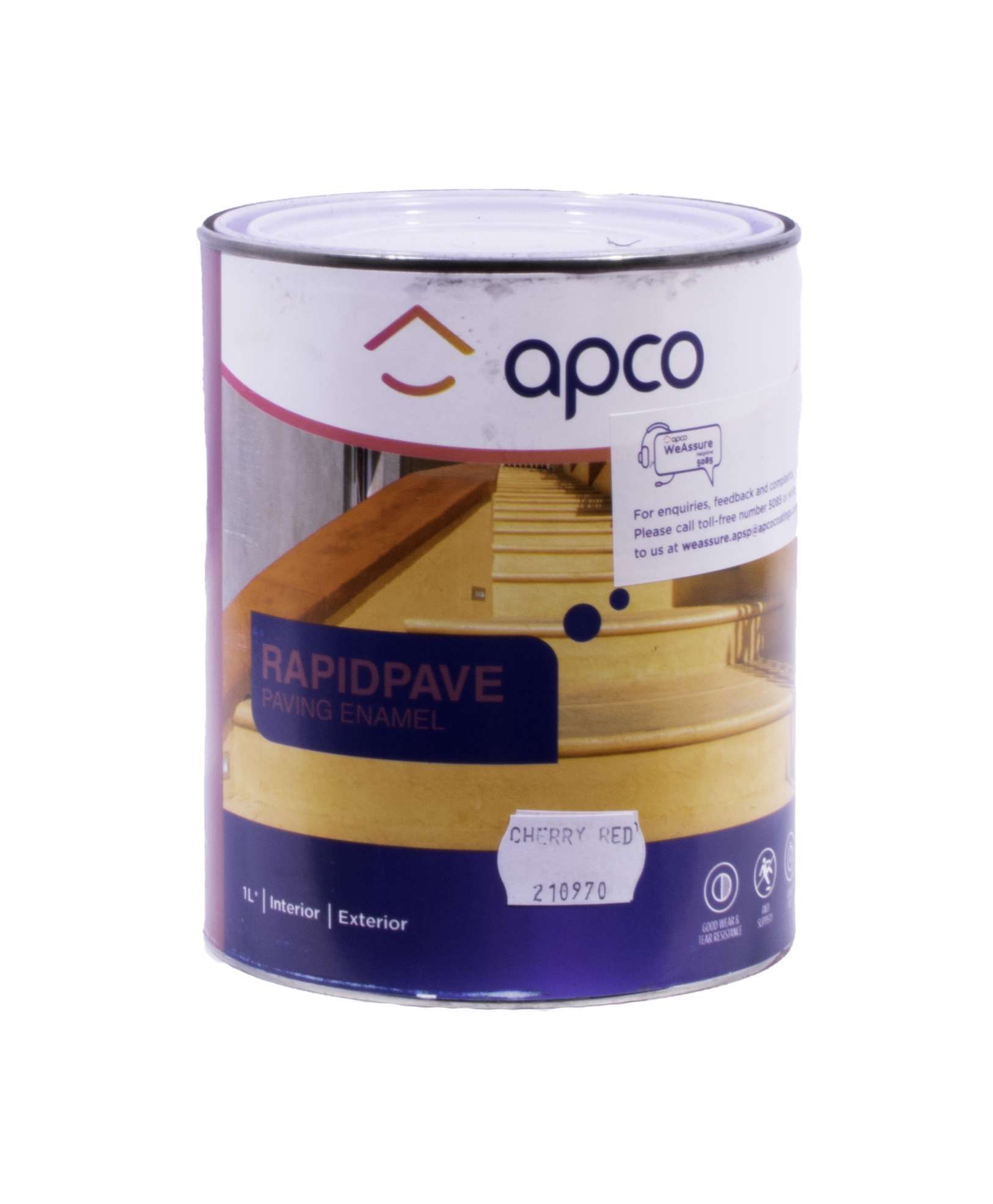 Apco RapidPave Enamel Cherry Red 1L