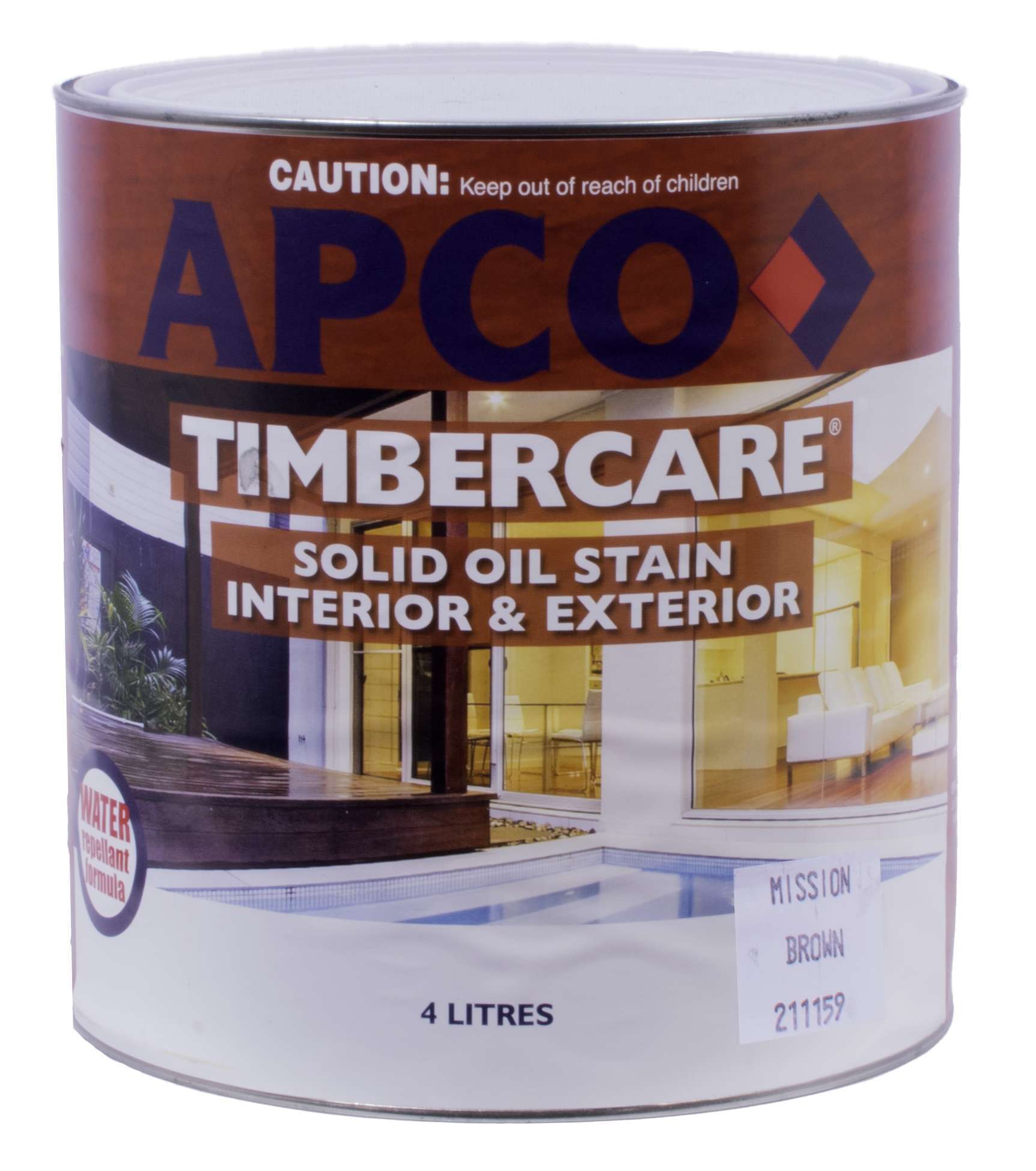 Apco Timbercare Solid Oil Stain Mission Brown 4L