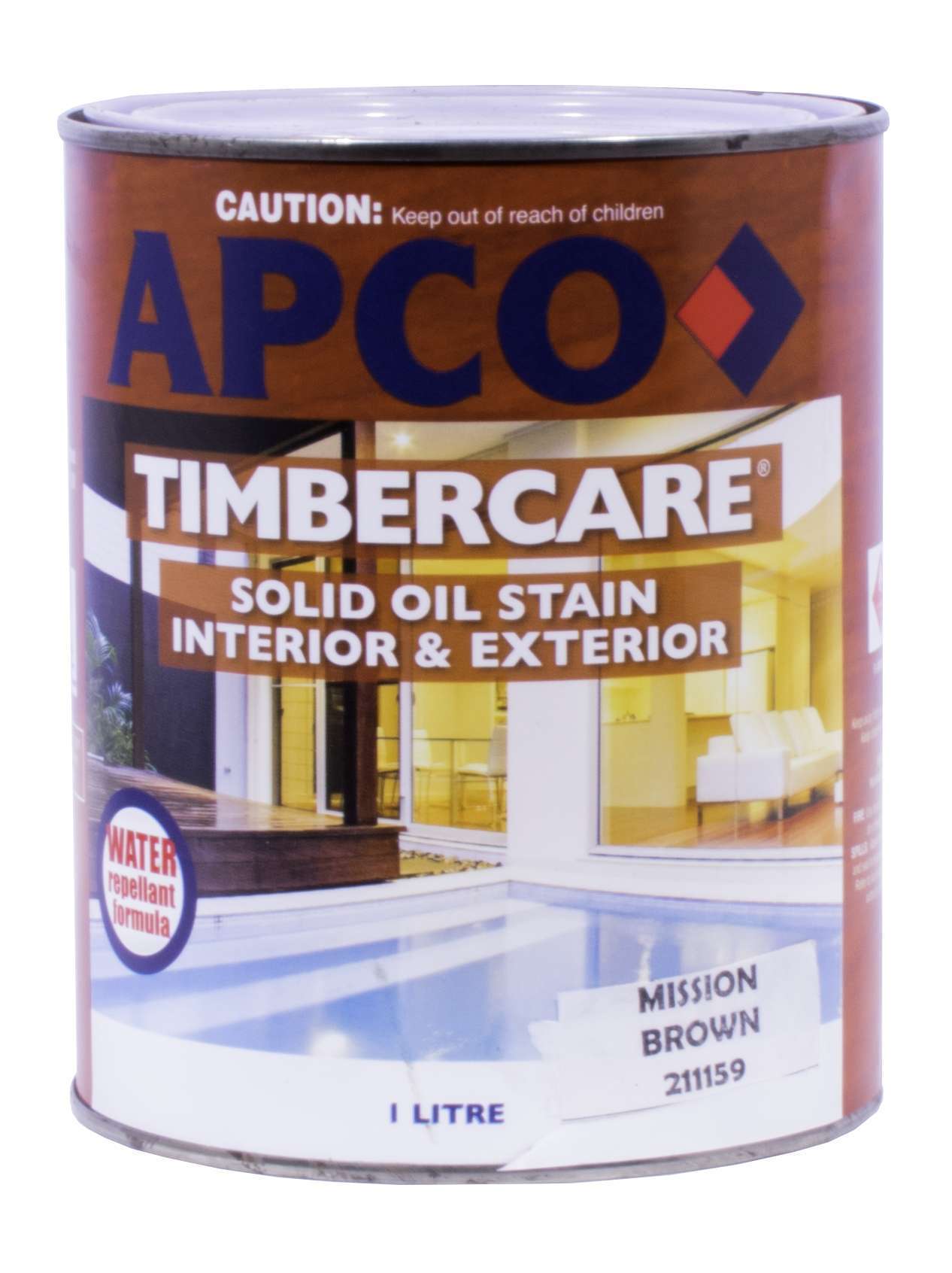 Apco Timbercare Solid Oil Stain Mission Brown 1L