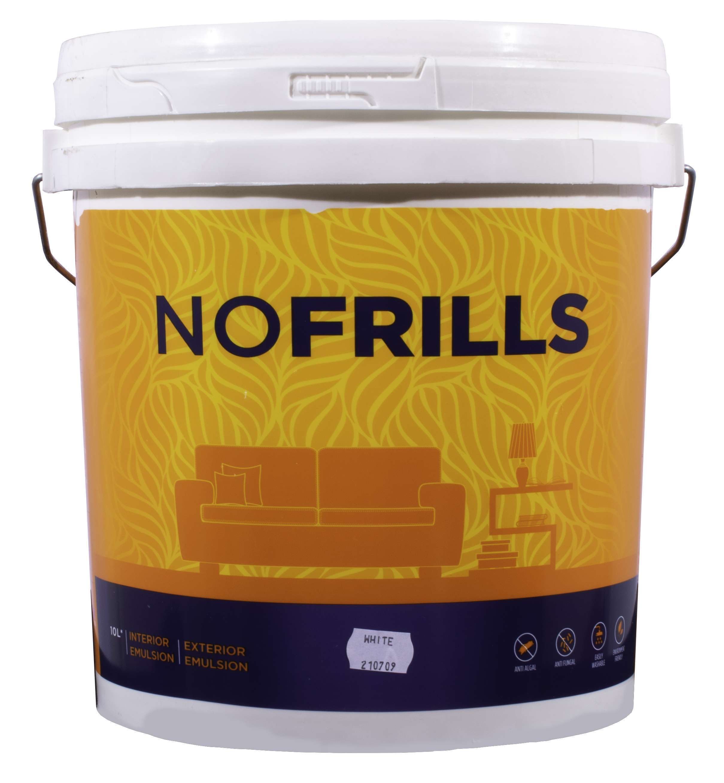 Apco No Frills Semi Gloss Acrylic White 10L **