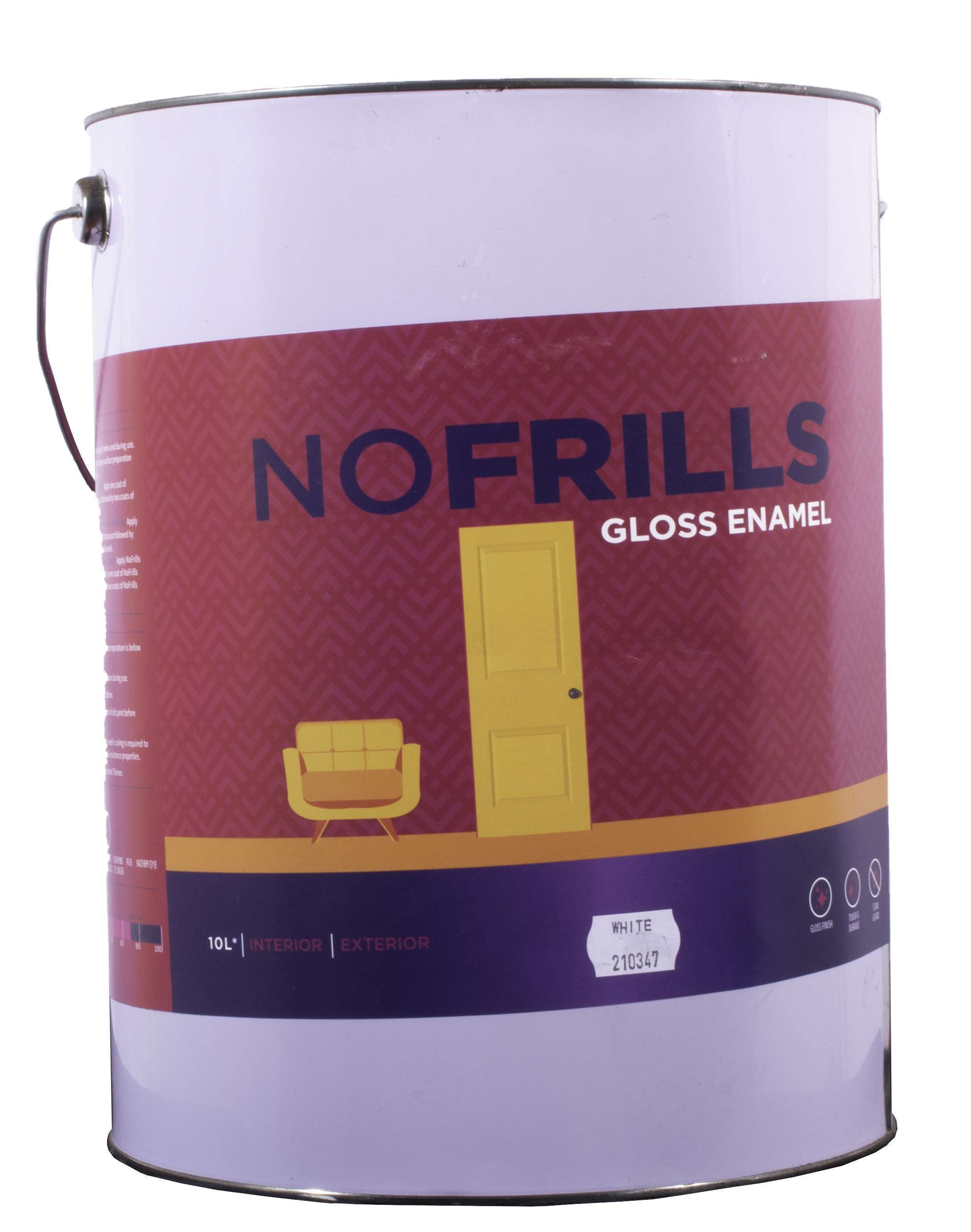 Apco No Frills Gloss Enamel White 10L **
